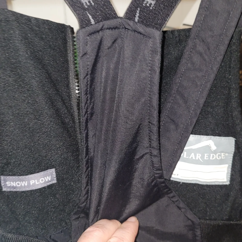 Kids Black Snow Overalls Bib Pants